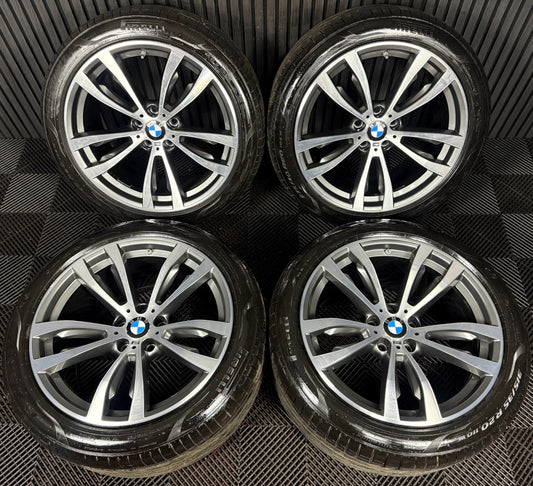 20'' GENUINE BMW X5 F15 469 X6 F16 GREY DC M SPORT ALLOY WHEELS TYRES ALLOYS