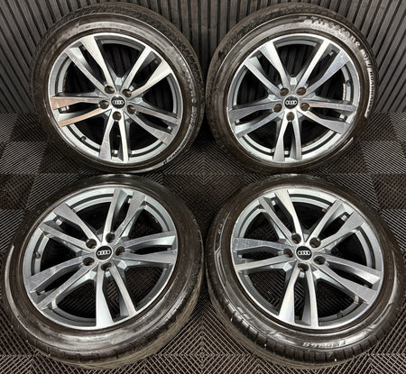 19'' Audi A6 C8 S Line 5 Double Spoke Alloy Wheels Tyres 4K0601025H Genuine