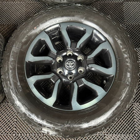 18'' Toyota Hilux Invincible X Grey Black Wheels Tyres Alloys 42611YP100 Genuine