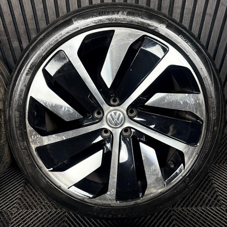 19'' VW Arteon Montevideo Black DC R Line Wheels Tyres Alloys 3G8601025P Genuine