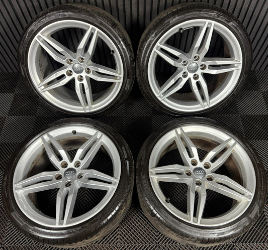 19'' GENUINE AUDI A5 S LINE STAR ALLOY WHEELS ALLOYS TYRES 8W0601025AM
