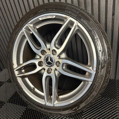 1X 18'' GENUINE AMG MERCEDES A B CLASS CLA GREY DC ALLOY WHEEL TYRE A1764010700