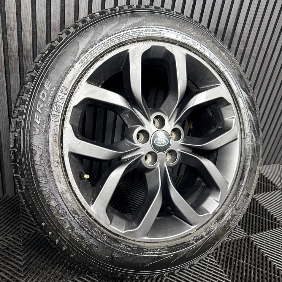 1X 19'' Land Rover Discovery Sport Evoque Grey Alloy Wheel Tyre Genuine
