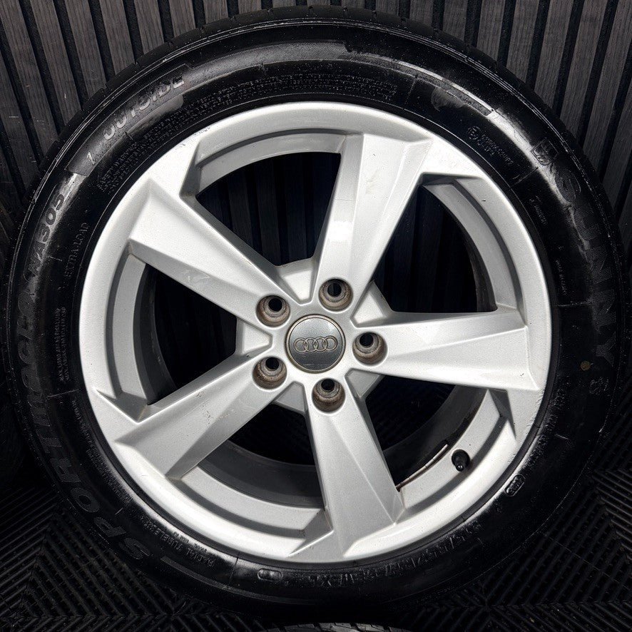 17'' Audi Q2 5 Spoke Alloy Wheels Tyres Alloys 81A601025B Genuine
