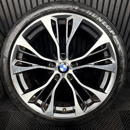 21'' BMW X5 F15 X6 F16 Style 599 Grey DC M Sport Alloy Wheels Tyres Genuine