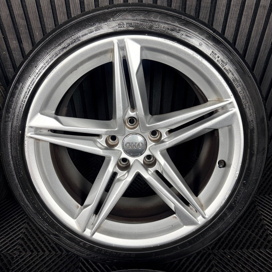 18" Audi A5 S Line Silver Star Spoke Wheels Alloys Tyres 8W0601025DE Genuine