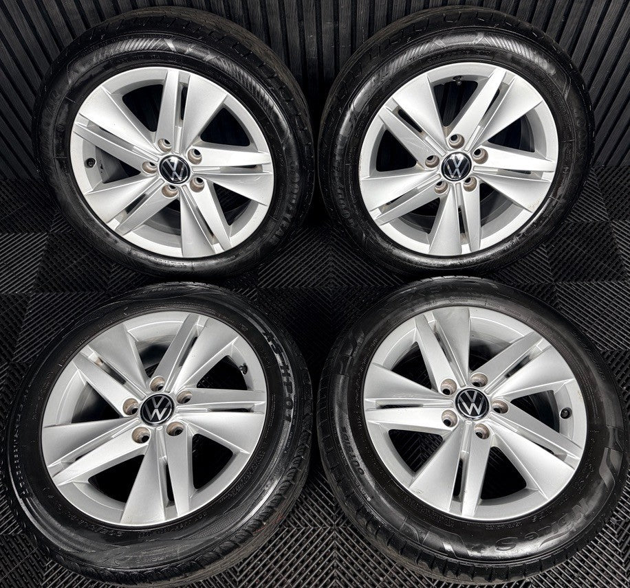 16’’ VW Golf Mk8 Norfolk Mk7 Mk6 Alloy Wheels Tyres 5H0601025 Genuine
