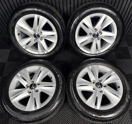 16’’ VW Golf Mk8 Norfolk Mk7 Mk6 Alloy Wheels Tyres 5H0601025 Genuine