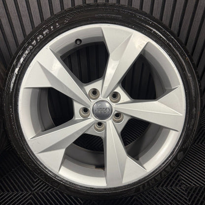 18'' GENUINE AUDI A3 S LINE SILVER ALLOY WHEELS ALLOYS TYRES S3 GOLF 8V0601025J