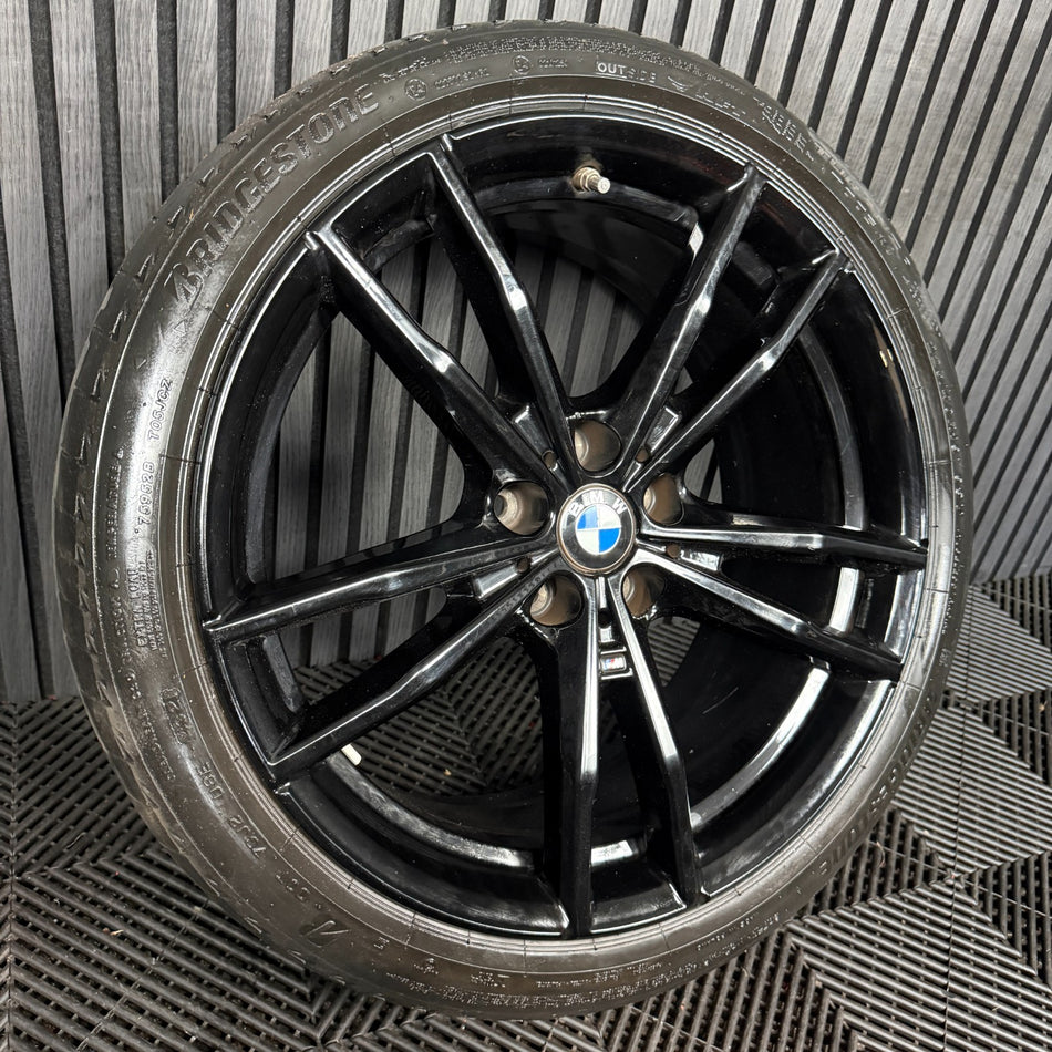 1X 19'' GENUINE BMW 3 SERIES 791 M SPORT 4 G20 BLACK ALLOY WHEEL 8090094 FRONT