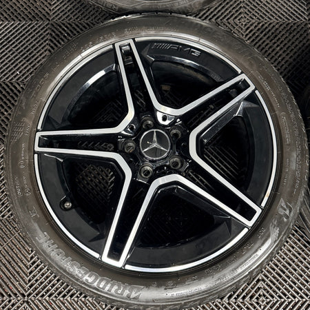 18'' Mercedes Amg A Class Cla B Black DC Alloy Wheels Tyres Alloys W177 Genuine