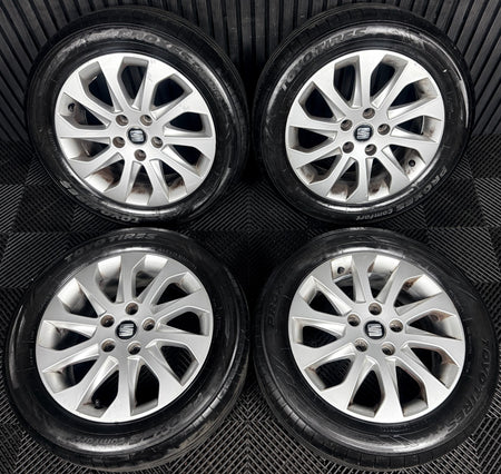 16'' Seat Leon MK3 MK2 Silver Alloy Wheels Alloys Tyres 5F0601025A Genuine