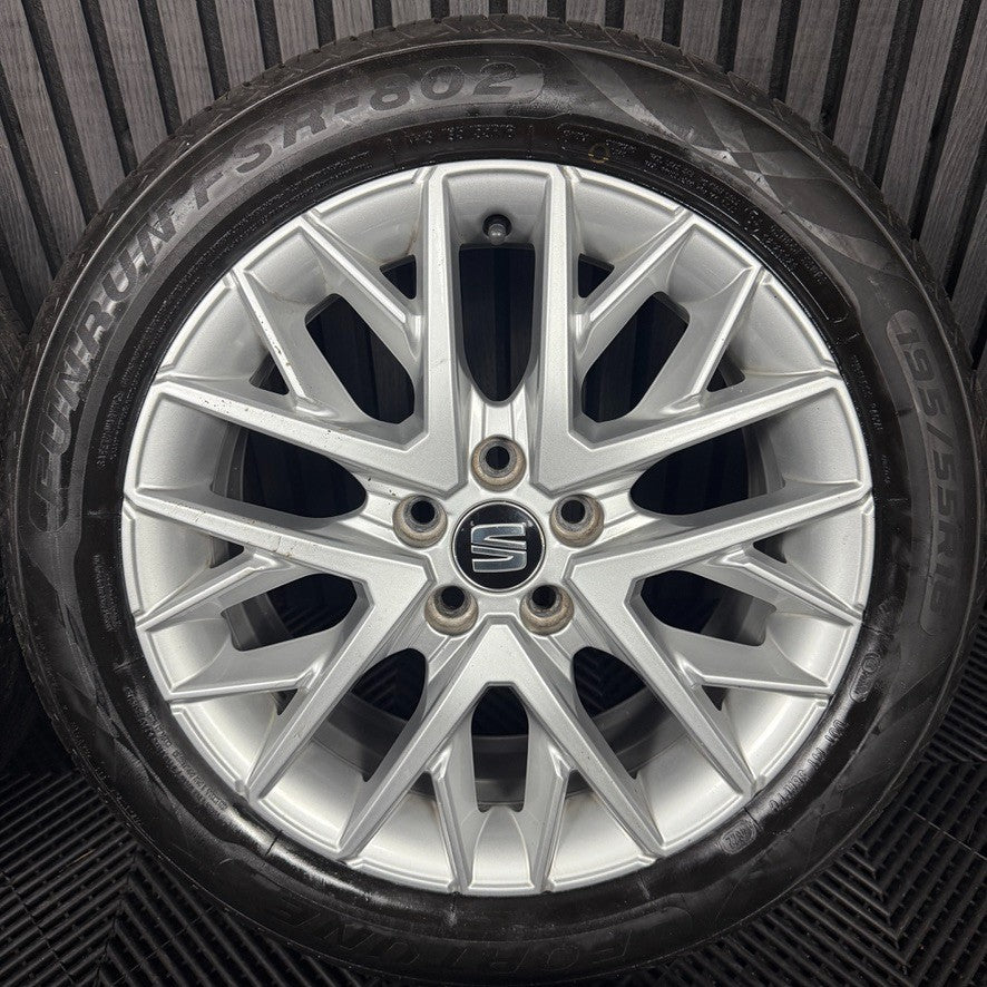 16'' GENUINE SEAT IBIZA 6F NEW MODEL ALLOY WHEELS TYRES 6F0601025M 5X100