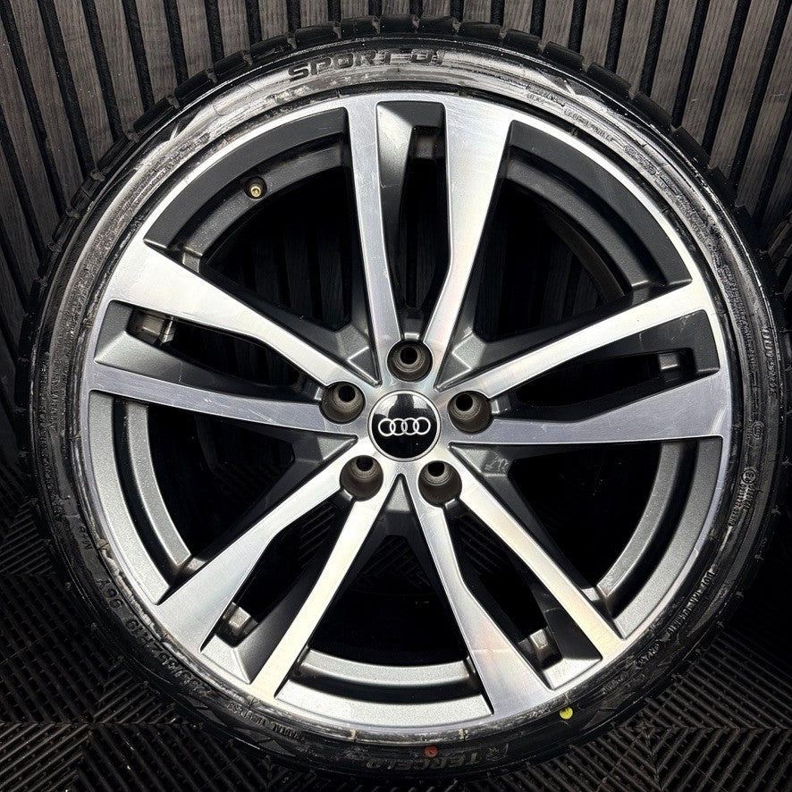 19'' Audi A4 A6 C8 S Line 5 Double Spoke Alloy Wheels Tyres 4K0601025H Genuine