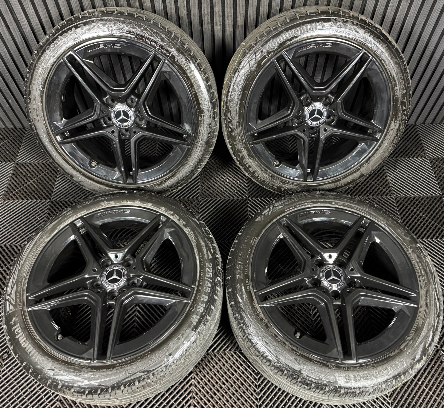 18'' GENUINE MERCEDES AMG A CLASS BLACK CLA B ALLOY WHEELS TYRES ALLOYS W177