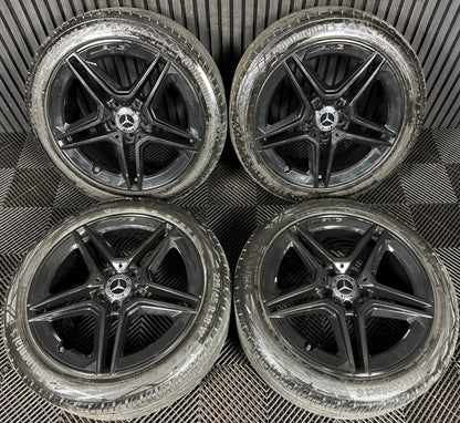 18'' GENUINE MERCEDES AMG A CLASS BLACK CLA B ALLOY WHEELS TYRES ALLOYS W177