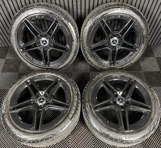 18'' GENUINE MERCEDES AMG A CLASS BLACK CLA B ALLOY WHEELS TYRES ALLOYS W177