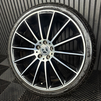 1X 20" GENUINE AMG MERCEDES E CLASS BLACK ALLOY WHEEL BACK W213 A2134012300 REAR