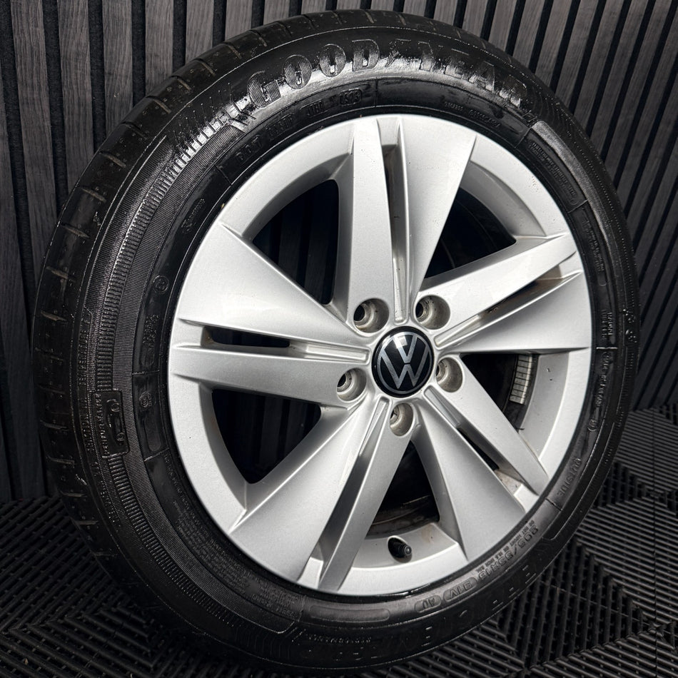 1X 16'' VW Golf MK8 Norfolk Alloy Wheel Tyre GT Single 5H0601025 Genuine