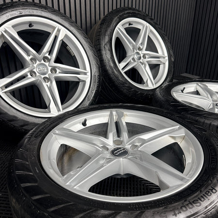 18" Audi A7 Star Spoke Silver Alloy Wheels Tyres 8W0601025DE 5x112 Genuine