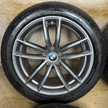 18'' GENUINE BMW 5 SERIES 4 622 GREY M SPORT G30 G31 ALLOY WHEELS TYRES ALLOYS