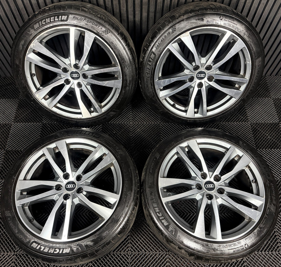 19'' Audi A6 C8 S Line 5 Double Spoke Alloy Wheels Tyres 4K0601025H Genuine
