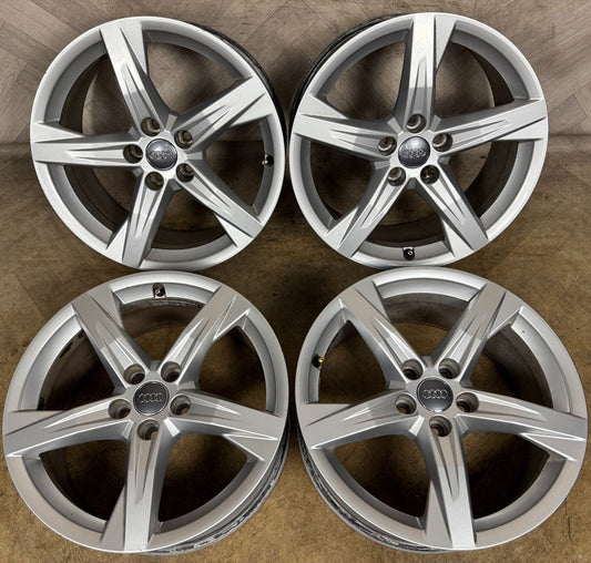 18'' GENUINE AUDI A4 A6 A3 Q5 Q3 5 SPOKE WHEELS ALLOYS 80A601025BE
