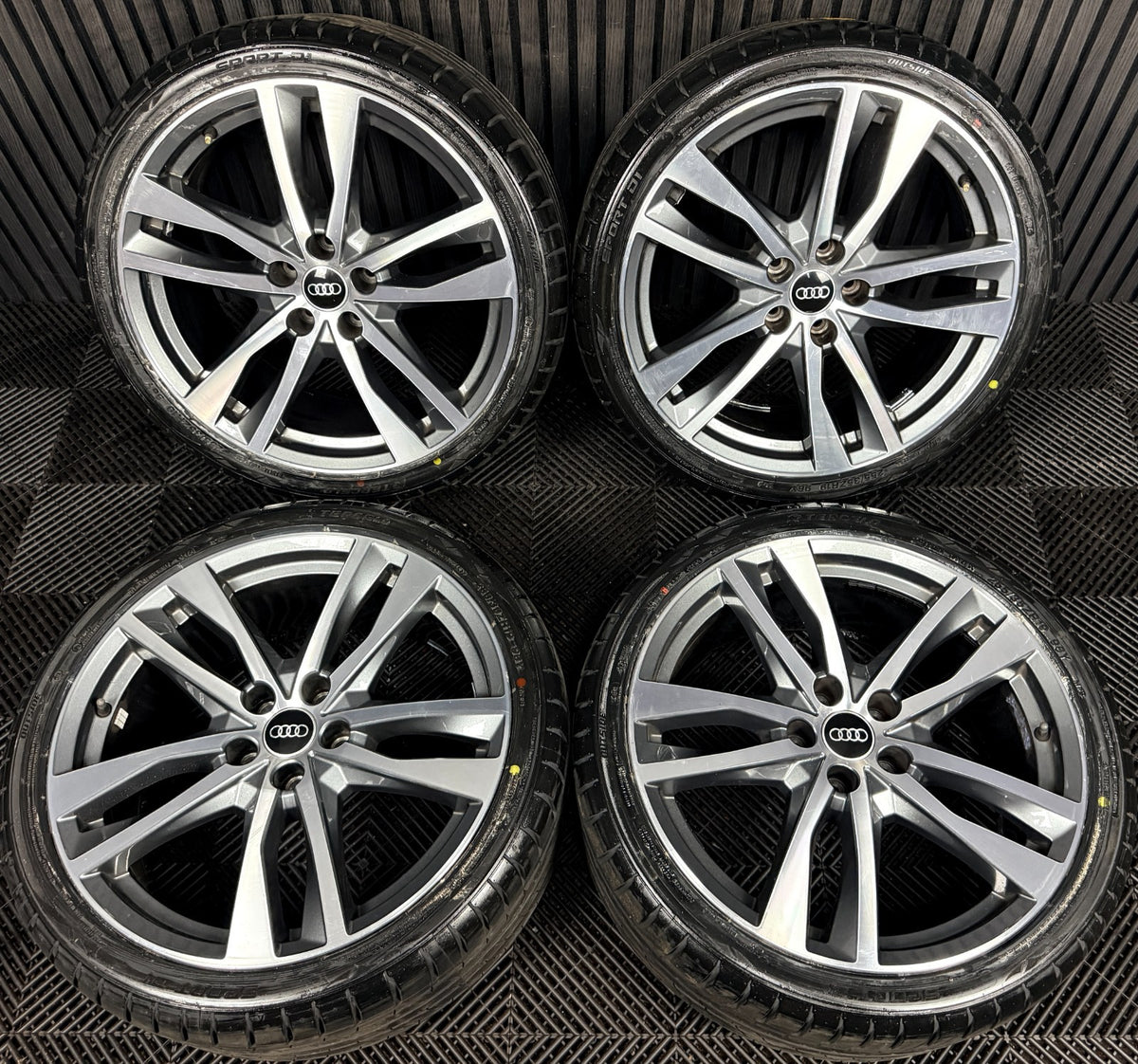 19'' Audi A4 A6 C8 S Line 5 Double Spoke Alloy Wheels Tyres 4K0601025H Genuine
