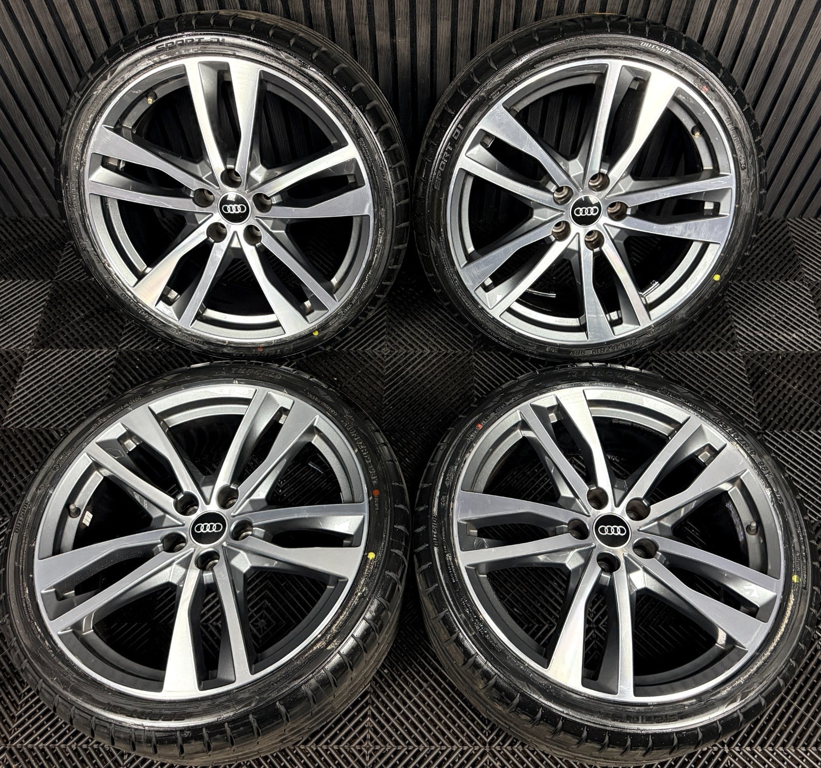 19'' Audi A4 A6 C8 S Line 5 Double Spoke Alloy Wheels Tyres 4K0601025H Genuine