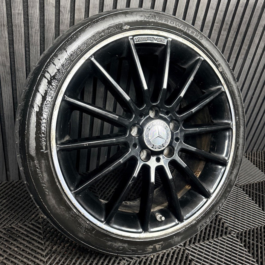 1X 18'' Mercedes AMG A Class CLA W176 Black Alloy Wheel Tyre A1764010200 Genuine