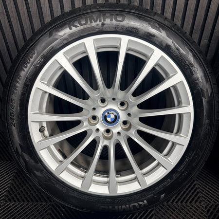 18" Bmw 5 Series 619 Silver Multispoke G30 G31 Alloy Wheel Tyres 6861224 Genuine