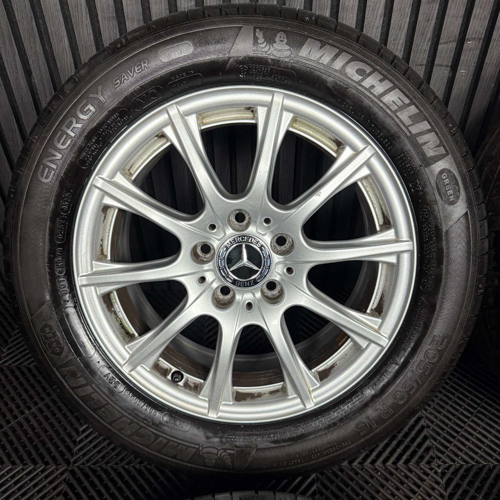 16'' GENUINE MERCEDES C CLASS W205 SILVER ALLOY WHEELS TYRES ALLOYS A2054012400