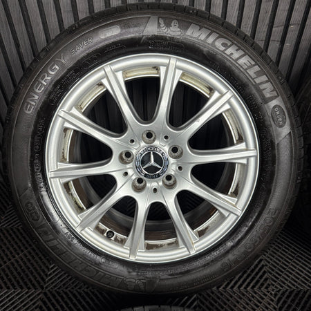 16'' GENUINE MERCEDES C CLASS W205 SILVER ALLOY WHEELS TYRES ALLOYS A2054012400
