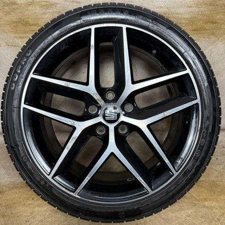 1X 18'' GENUINE SEAT LEON FR PERFORMANCE MK3 ALLOY WHEEL TYRE SINGLE 5F0601025AB