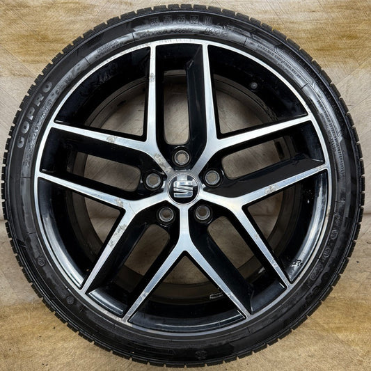 1X 18'' GENUINE SEAT LEON FR PERFORMANCE MK3 ALLOY WHEEL TYRE SINGLE 5F0601025AB