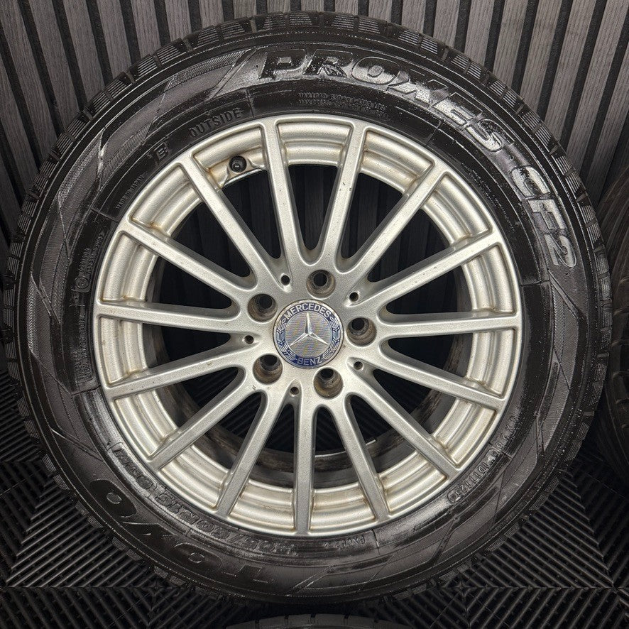 16'' GENUINE MERCEDES C CLASS W205 SILVER ALLOY WHEELS TYRES ALLOYS A2054012502