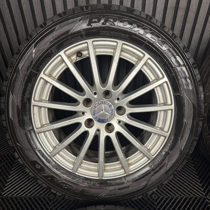 16'' GENUINE MERCEDES C CLASS W205 SILVER ALLOY WHEELS TYRES ALLOYS A2054012502