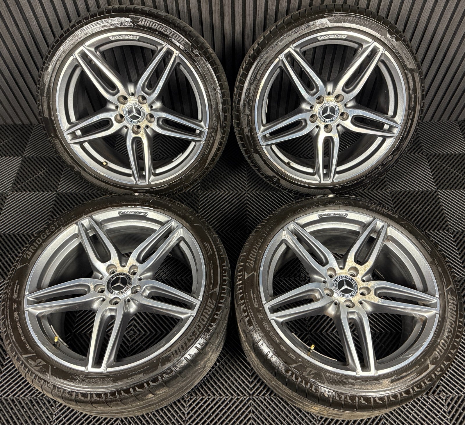 19'' GENUINE MERCEDES AMG E CLASS W213 ALLOY WHEELS SPORT BRIDGESTONE TYRES