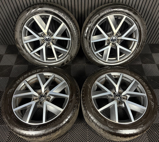 20'' GENUINE VW TOUAREG BRAGA ALLOY WHEELS ALLOYS TYRES Q7 5X112 760601025R