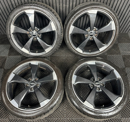 19'' Audi Q2 Black Edition Rotor Alloy Wheels Tyres Alloys 81A601025M Genuine