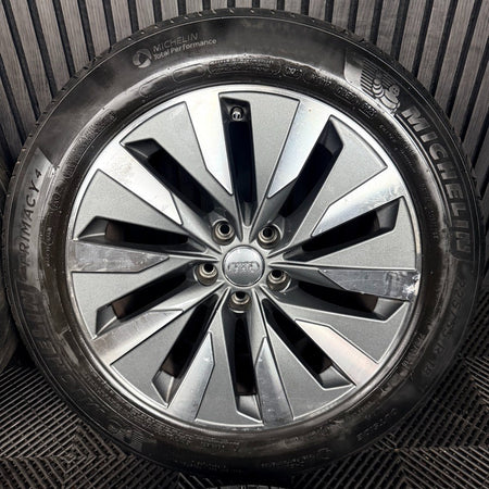 18'' Audi A6 C8 Multispoke Grey DC Spoke Alloy Wheels Tyres 4K0601025B Genuine