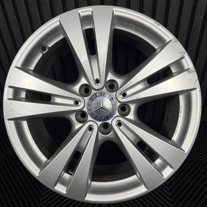 1X 17'' GENUINE MERCEDES A B CLASS CLA SILVER ALLOY WHEEL TYRE A2464011400