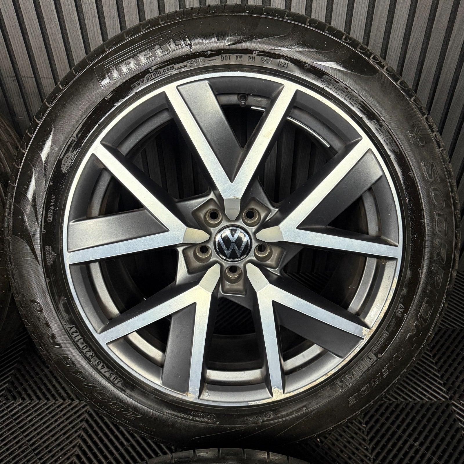 20'' GENUINE VW TOUAREG BRAGA ALLOY WHEELS ALLOYS TYRES Q7 5X112 760601025R