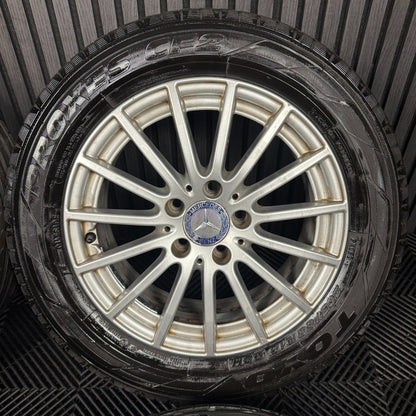 16'' GENUINE MERCEDES C CLASS W205 SILVER ALLOY WHEELS TYRES ALLOYS A2054012502