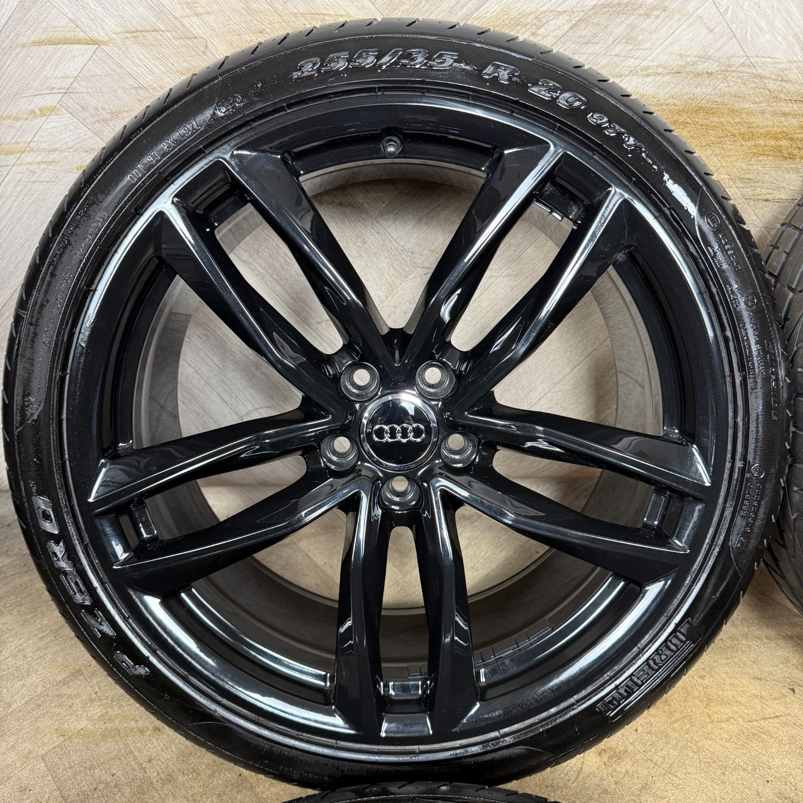 20'' GENUINE AUDI A6 S LINE BLACK EDITION C7 ALLOYS WHEELS TYRES 4G9601025M