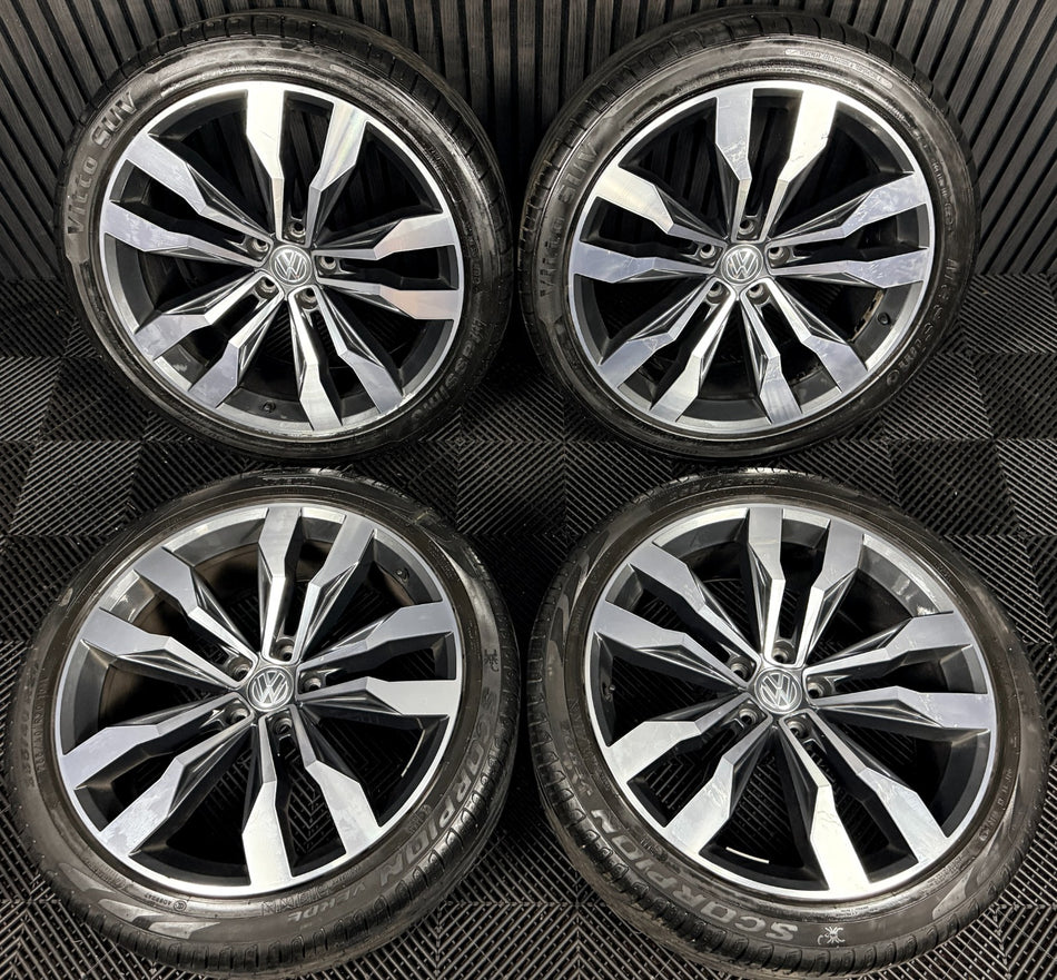 20'' VW Tiguan R Line Suzuka Grey Dc Alloy Wheels Tyre Alloys 5NA601025G Genuine