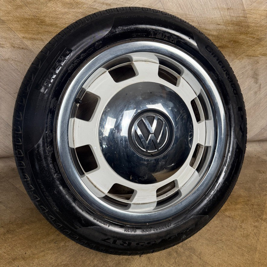 1X 17'' GENUINE VW BEETLE MK3 HERITAGE WHITE ALLOY WHEEL PIRELLI TYRE 5C0601025G