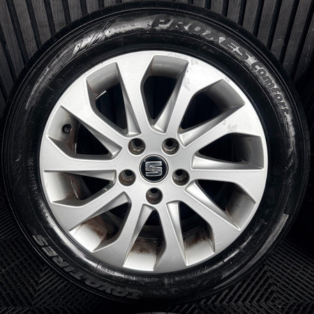 16'' Seat Leon MK3 MK2 Silver Alloy Wheels Alloys Tyres 5F0601025A Genuine