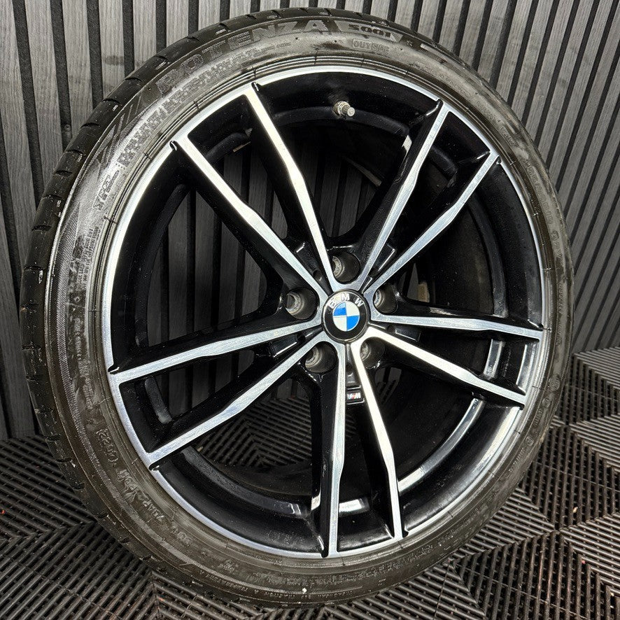 1X 19" GENUINE BMW 3 SERIES 791 M SPORT 4 G20 BLACK DC ALLOY WHEEL 8089893 REAR