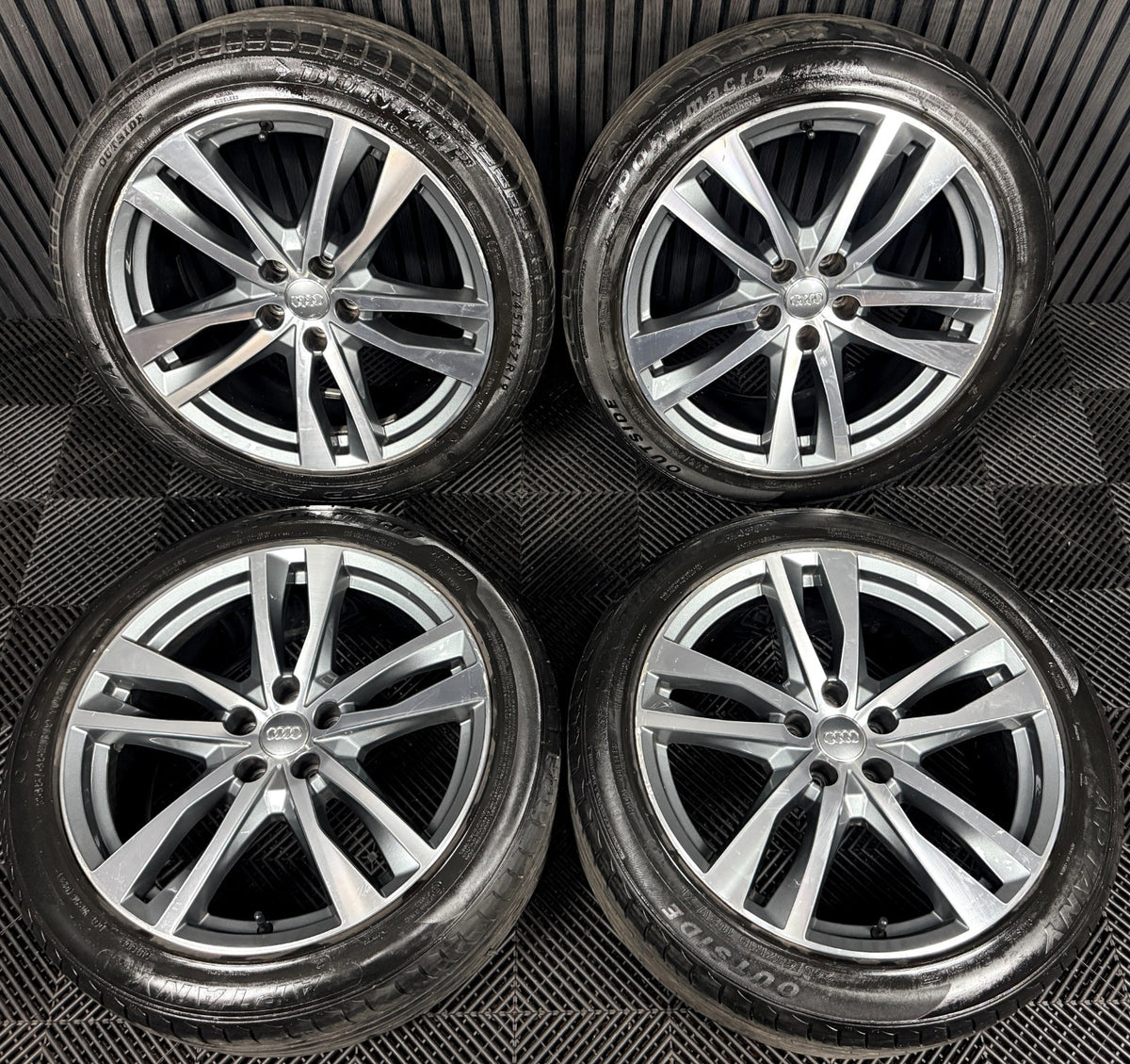 19'' Audi A6 C8 S Line 5 Double Spoke Alloy Wheels Tyres 4K0601025H Genuine